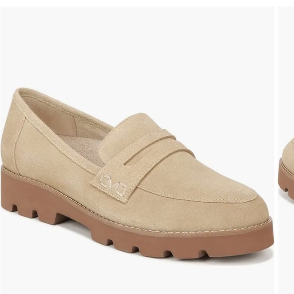 Vionic Cheryl II Lug Penny Slip-On Loafers Beige Cream - Picture 2 of 16